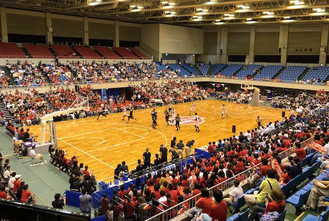 ヴォルターズのプレシーズンマッチが行われた熊本県立体育館
