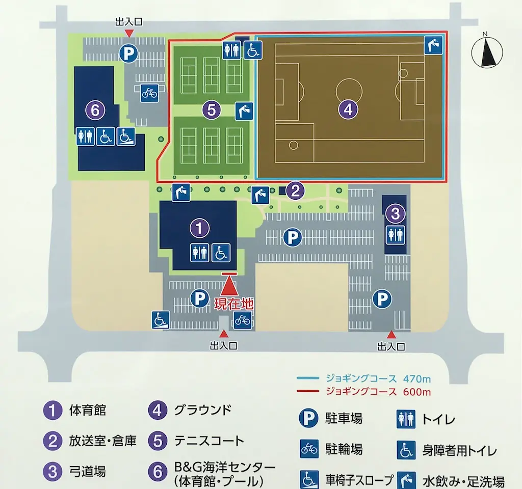 城南総合スポーツセンターの案内図