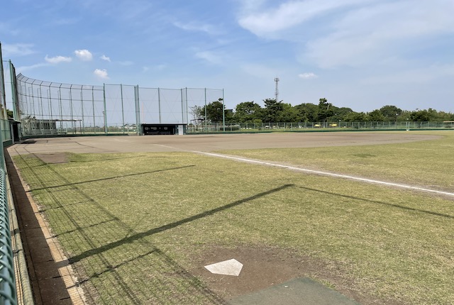 新宝満川公園野球場のブルペン