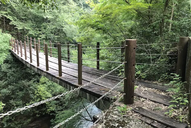 岳間渓谷の金原吊り橋