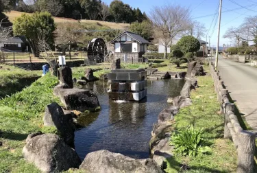 前川公園（熊本県菊池市）水車が回る水源