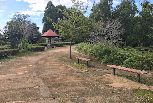 蛇ノ尾公園のベンチ