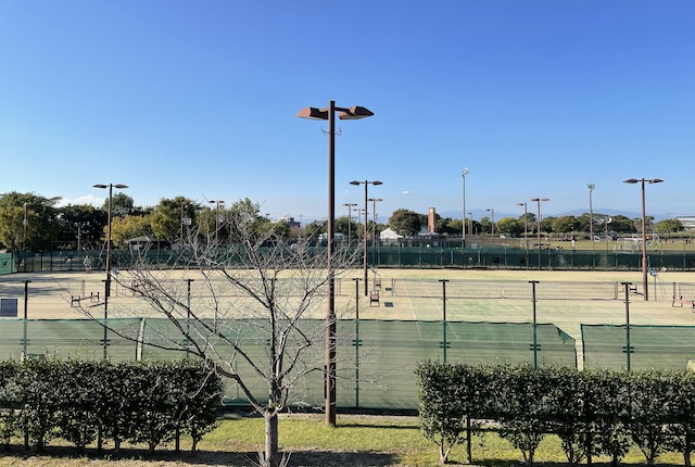 筑後広域公園のテニスコート