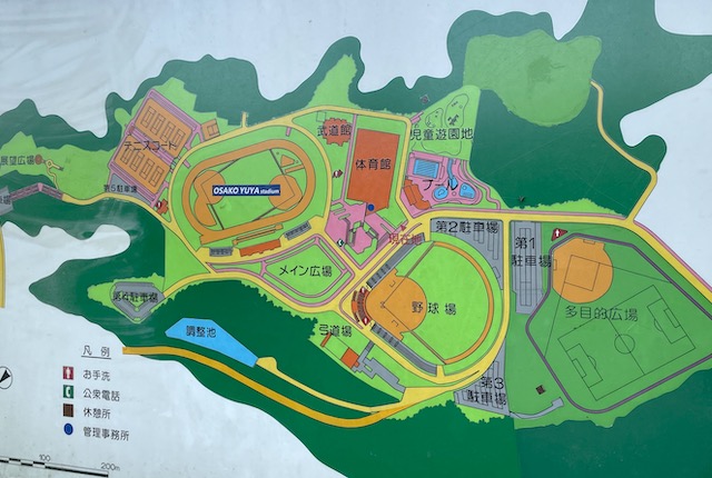 加世田運動公園の案内図