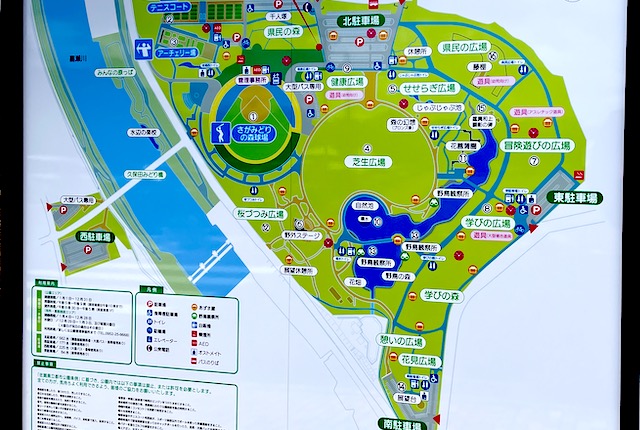佐賀県立森林公園の案内図
