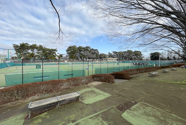 栃木県総合運動公園のテニスコート
