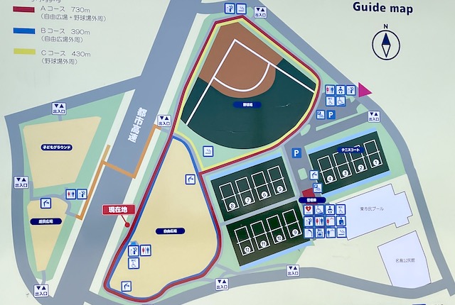 名島運動公園の案内図