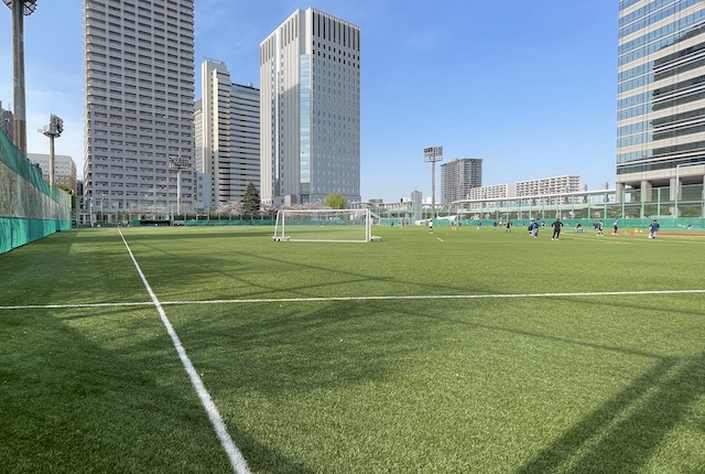 天王洲公園のサッカーグラウンド