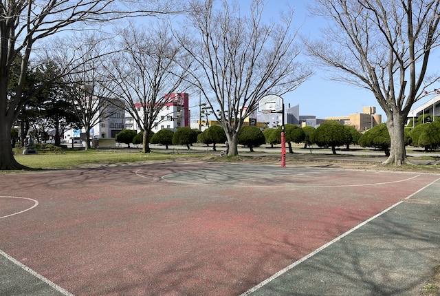 八橋運動公園のストリートバスケコート