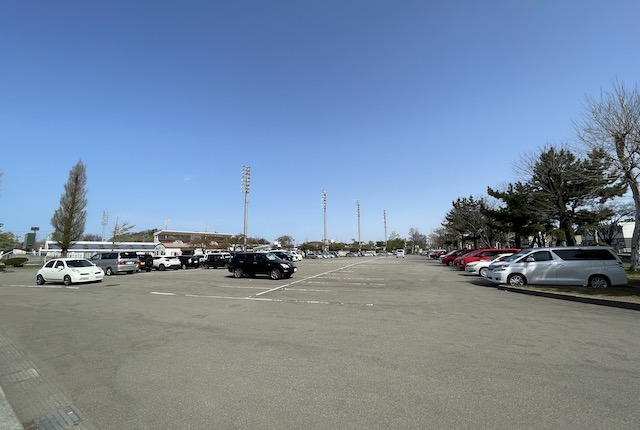 八橋運動公園の第一駐車場