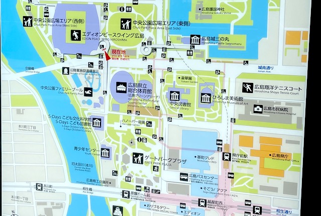 ピースウイング広島の周辺マップ